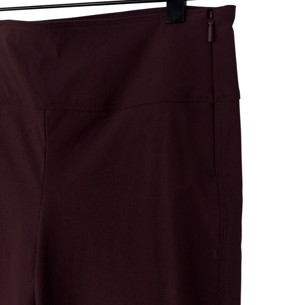 Athleta Wander Slim Ankle Pants Burgundy Maroon Side Zip Travel Trousers Size 4 - Picture 5 of 8